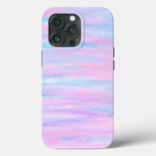 Estrias Pintadas Turquesa Cor-de-rosa Cascata Púrp