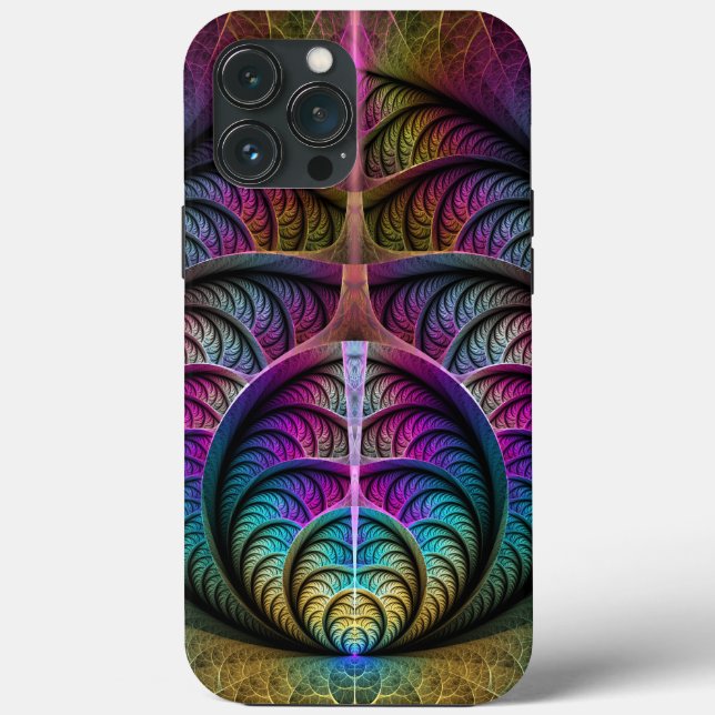 Estruturas Coloridas Arte Fractal Abstrato (Verso)