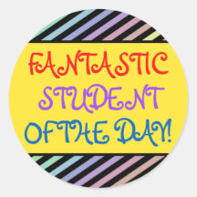 "ESTUDANTE FANTÁSTICO DO DIA!" Adesivo