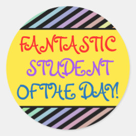 "ESTUDANTE FANTÁSTICO DO DIA!" Adesivo