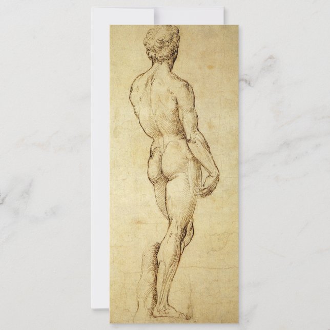 Estudo da estátua Davi de Michelangelo por Rafael (Frente)