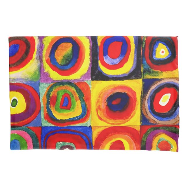 Estudo de cor de Kandinsky Quadrados Círculos Arte (Frente)