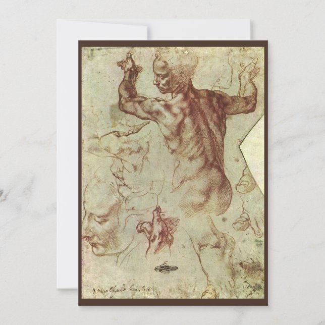 Estudo de Michelangelo para uma Sibila Líbia (Frente)