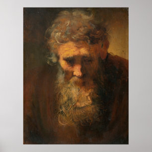 Estudo de um Velho - Poster Rembrandt de Belas Art
