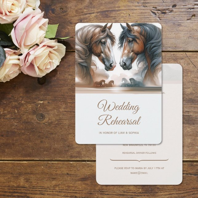 Estudo especial de casamento e convite de Janto (Special Wedding Rehearsal and Dinner Invitation (front and back))
