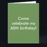 Esverdeie o 60th convite da celebração do<br><div class="desc">Grande convite!</div>