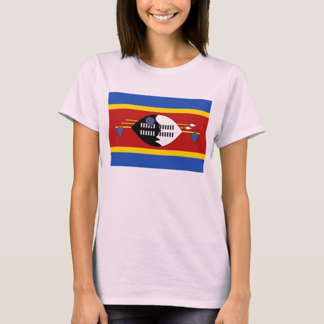Eswatini Flag x Map T-Shirt (Frente)