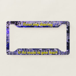 Etapas Musicais - Quadro de Placa de Licença de Bl