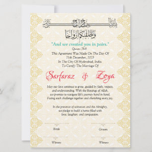 Eternal Love Nikah Certificate
