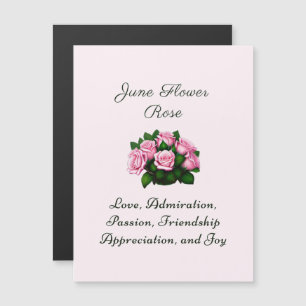 Eterno Flor Rosa Floral do Mês de Nascimento de Ju