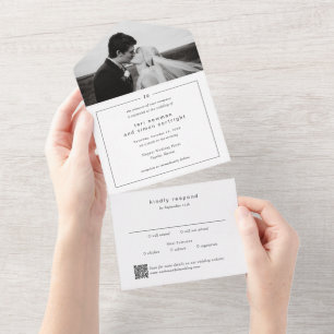 Eterno Monograma Código QR Casamento Moderno