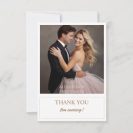 Eterno Romance Foto Casamento Obrigado Cartões