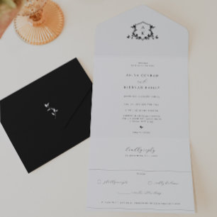 Eternos Vinhas Monograma Crest de Casamento