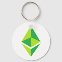 Ethereum ETH Logotipo Verde | Chaveiro Básico