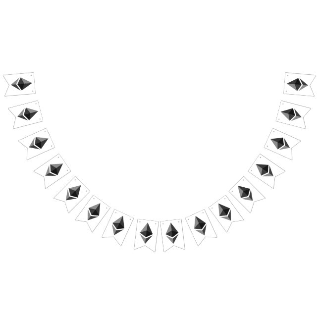 Ethereum ícone cinza bandeira de festa Bunting (Todos)