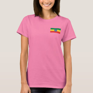 Etiópia Flag e Map Dk T-Shirt