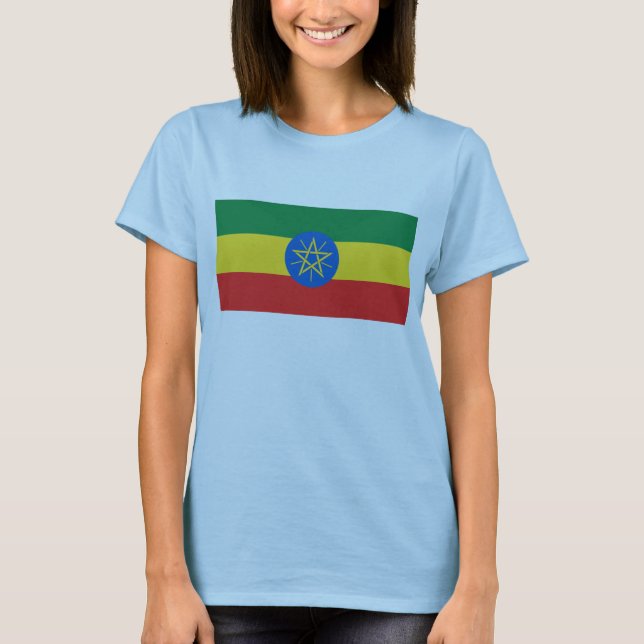 Etiópia Flag x Map T-Shirt (Frente)
