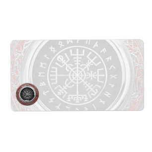 Etiqueta [100] Vegvisir - Bússola mágica virada para prata