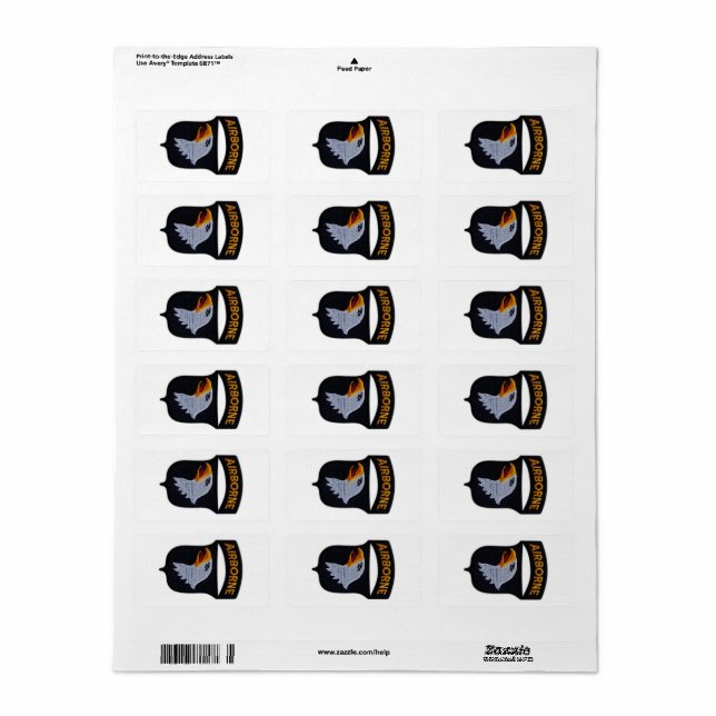 Etiqueta 101010ABN Aeromodelos de Eagles Veterans LRRP (Toda a folha)