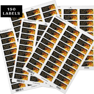 Etiqueta 150 rótulos coloridos de jarra de xarope de bordo