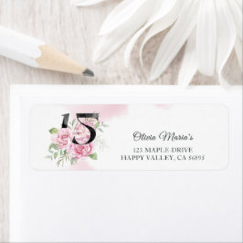 Etiqueta 15 Birthday Quinceanera Russo Floral