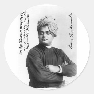 Etiqueta 1893 da foto de Vivekananda do Swami