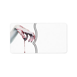 Etiqueta 1,25"x2,75" Endereço Correio Vampiro de sangue zom
