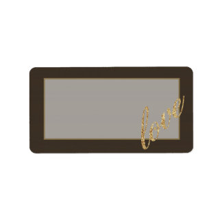 Etiqueta 1,25"x2,75" Endereço de correspondência Gold Foil