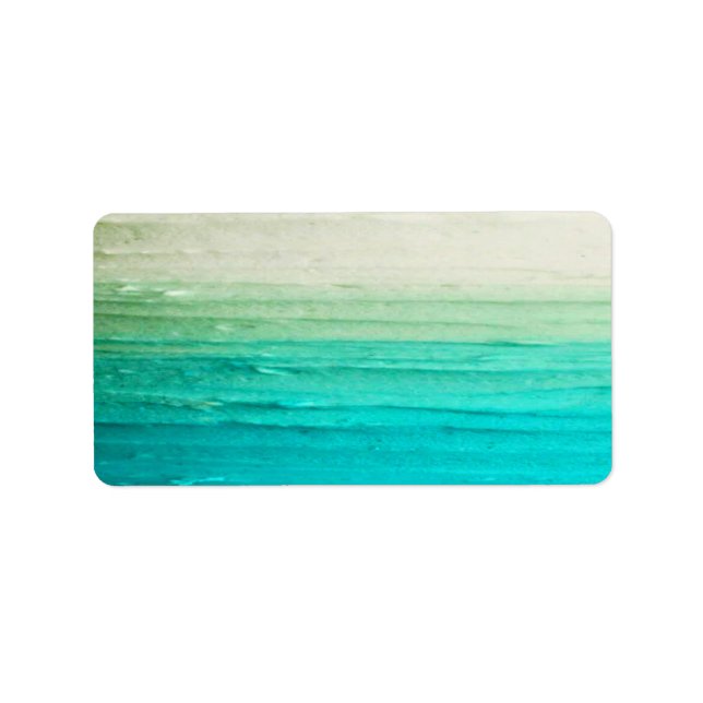 Etiqueta 1,25"x2,75" Endereço de correspondência Ombre Azul (Frente)