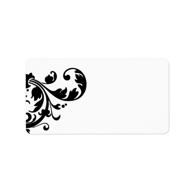 Etiqueta 1,25"x2,75" Endereço de correspondência Preto Bran (Frente)