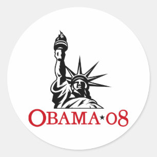 Etiqueta 2008 da estátua da liberdade de Barack