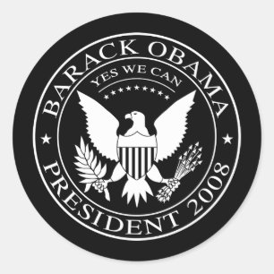 Etiqueta 2008 presidencial do selo de Barack Obama