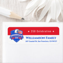 250 Celebração Personalizado Endereço de Retorno P