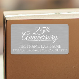 Etiqueta 25o Aniversário de casamento personalizado