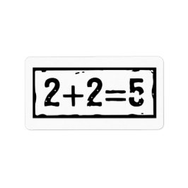 Etiqueta 2 mais 2 é igual a 5