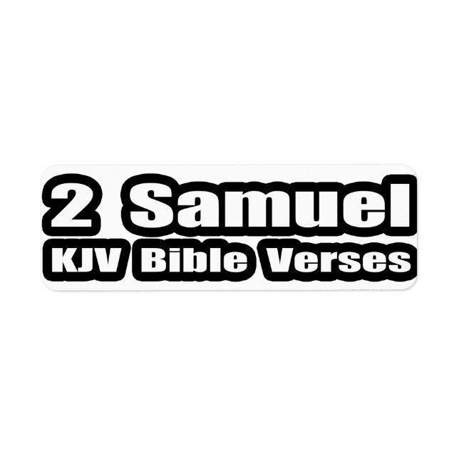 Etiqueta 2 Versos da Bíblia Samuel KJV (Frente)
