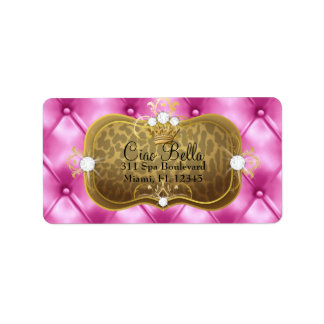 Etiqueta 311 Ciao Bella Pink Tuft Leopardo