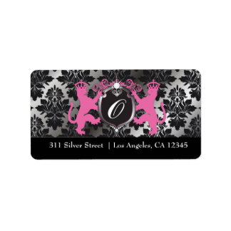 Etiqueta 311 Luxe Lion Heraldry Rosa