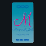 Etiqueta 3d Monograma Azul Água<br><div class="desc">3d Monograma Azul Água</div>