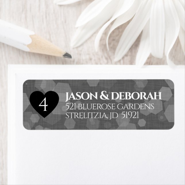 Etiqueta 4.ª Celebração do Aniversário do Casamento Linen (Insitu)