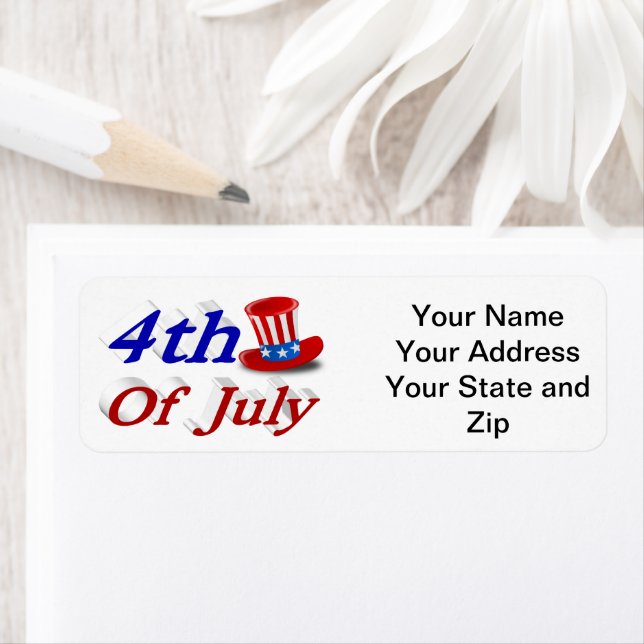 Etiqueta 4 de julho Tio Sam (Insitu)