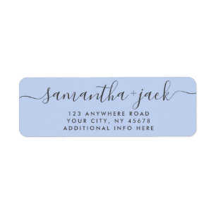 Etiqueta 4 LINES Endereço de Na moda de casamento moderno