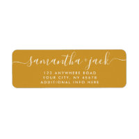 4 LINES Modern Wedding Na moda Return Address Labe