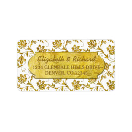 Etiqueta 50º aniversário de casamento Endereço de devolução