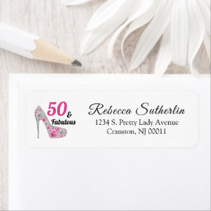 Etiqueta 50 e aniversário fabuloso