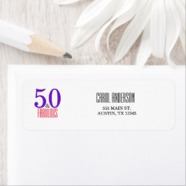 Etiqueta 50 & Fabuloso Aniversário de Referência