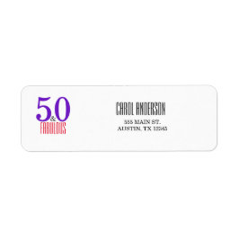Etiqueta 50 & Fabuloso Aniversário de Referência