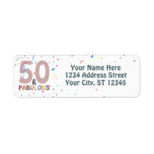 50 & Fabuloso Aniversário Divertido Tipografia Ros