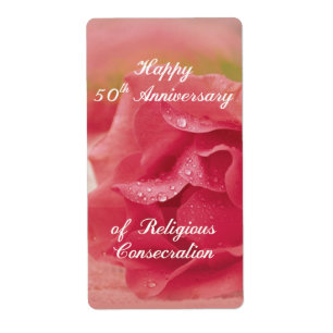 Etiqueta 50th O aniversário da consagração religiosa