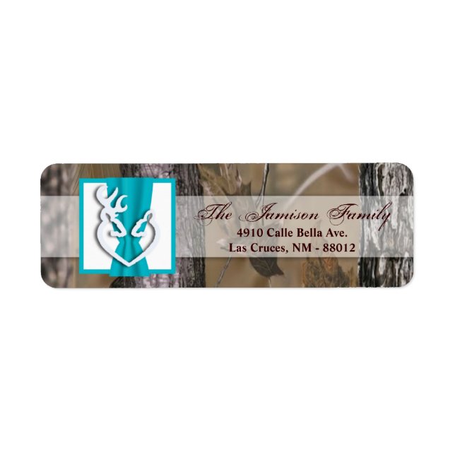 Etiqueta .75"x2.25" Return Address Label Hunting Deer Doe (Frente)